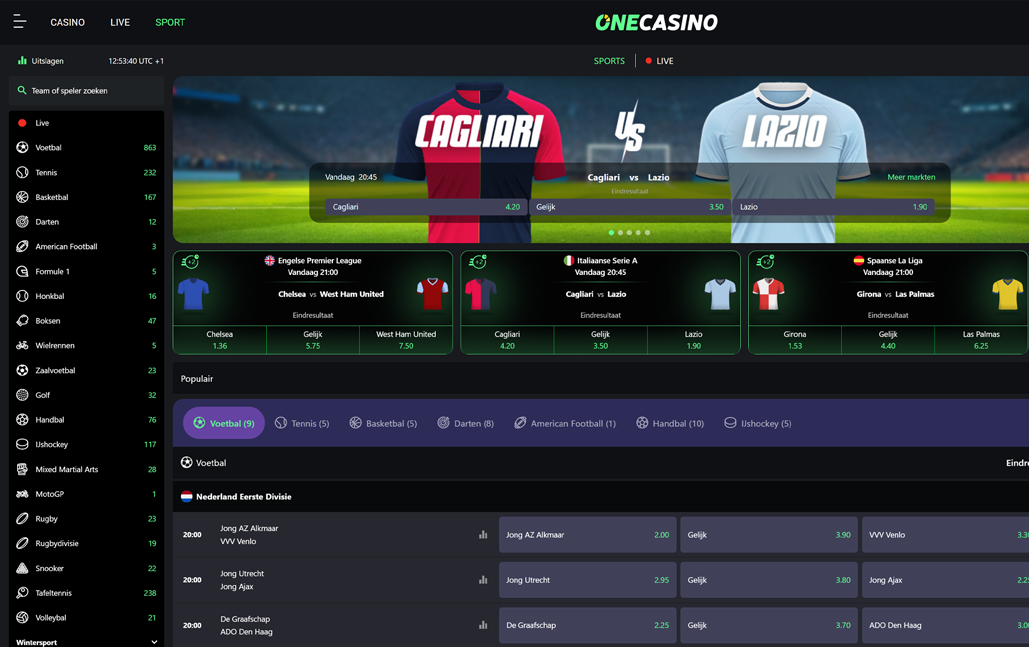 Screenshot OneCasino